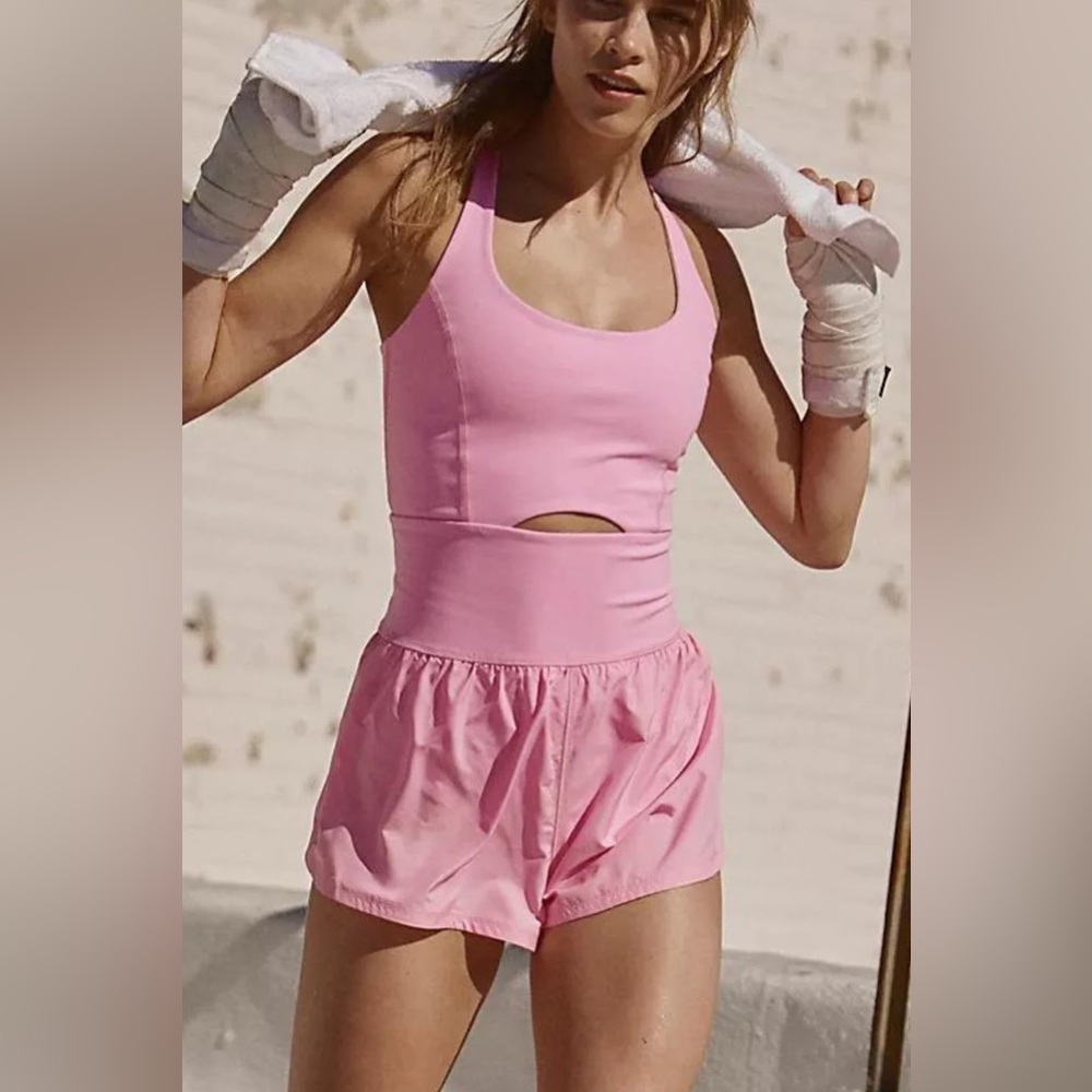 Free People Movement Righteous Runsie - Summer Loving Pink